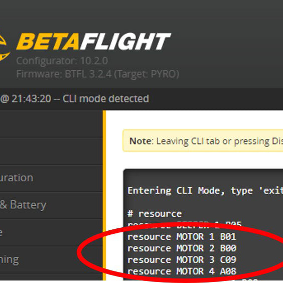Betaflight ESC Resource Re-mapping